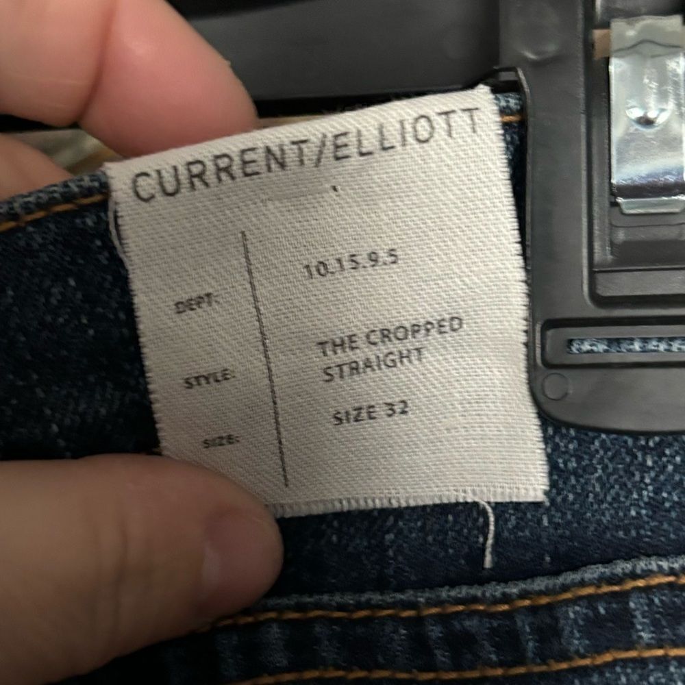 Current/Elliott cropped straight leg jeans NWT - Picture 4 of 7